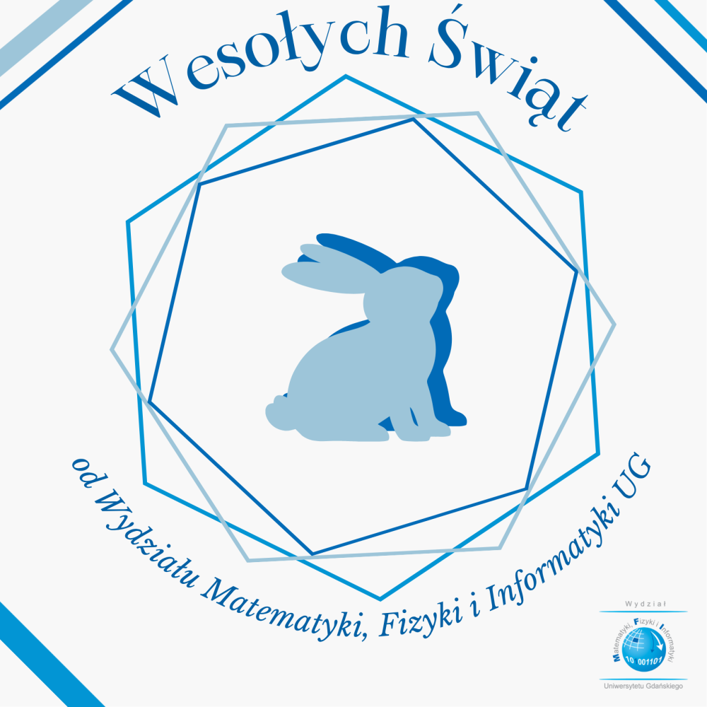 kartka wielkanocna z królikiem i życzeniami