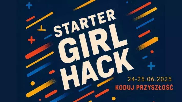 plakat informacyjny &quot;Starter Girls Hack&quot;
