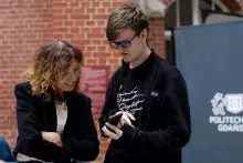 dr Marta Frankowska i uczestnik konferencji