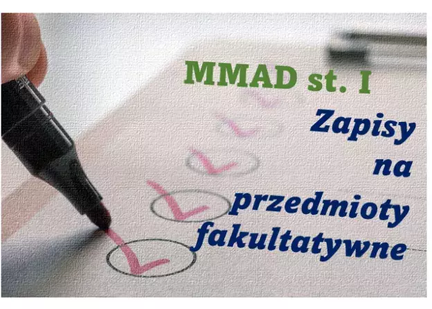 Zapisy na fakultety dla MMAD st. I