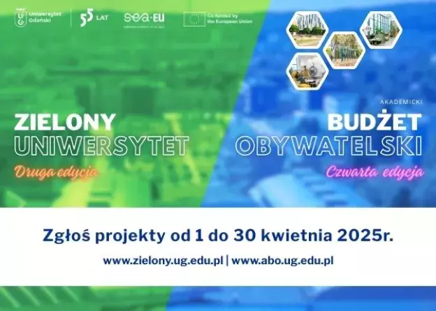 ZGŁOŚ POMYSŁY! IV edycja Akademickiego Budżetu Obywatelskiego UG i II edycja Zielonego UG