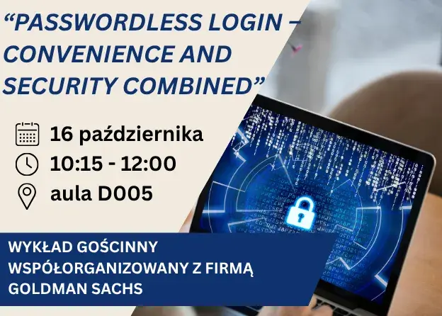 Wykład gościnny współorganizowany z Goldman Sachs…