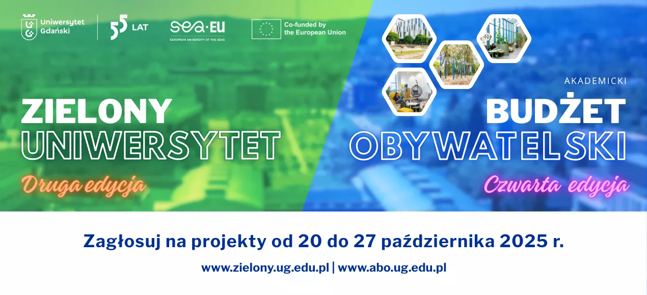plakat zielono-niebieski ze skróconymi informacjami o głosowaniu